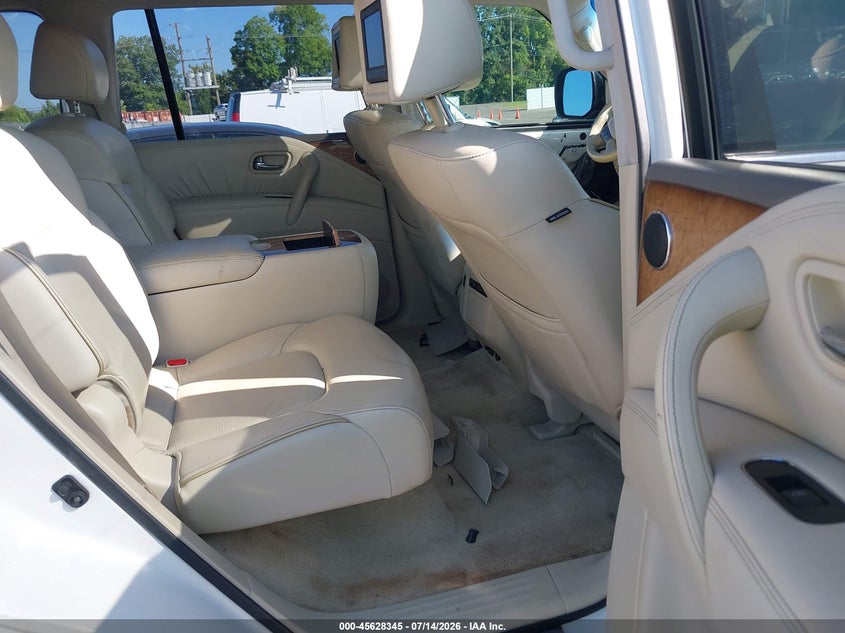 2012 Infiniti Qx56 VIN JN8AZ2NF3C9517476 IAAI salvage auction — ROOF, Clear (Mississippi), sold $1,025 on 2026-07-28 (photo 8)