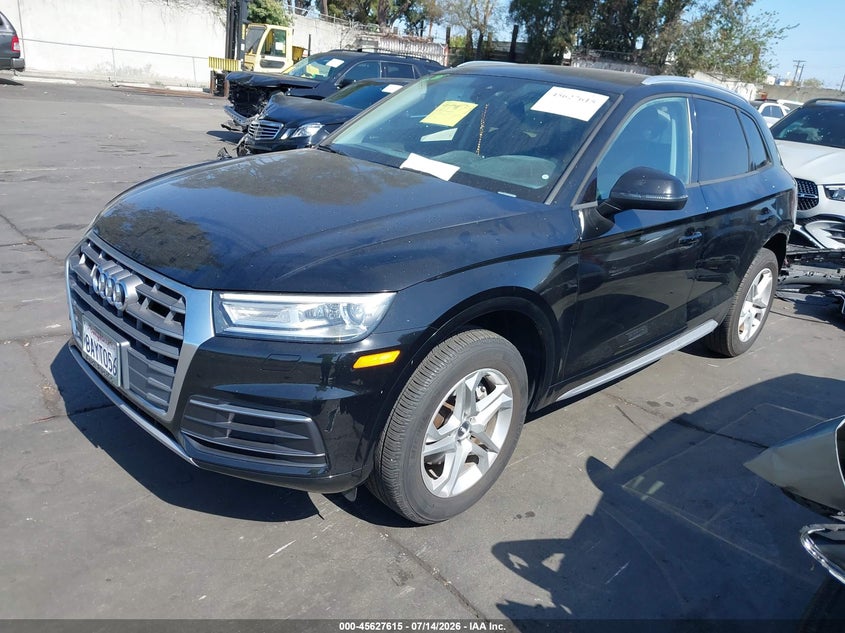 2018 Audi Q5 VIN WA1ANAFY6J2049602 IAAI salvage auction — REAR END, Salvage Certificate (California), sold $7,200 on 2026-07-29 (photo 2)