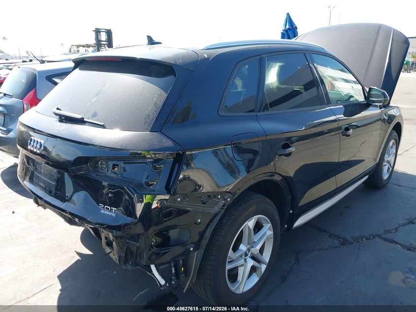 2018 Audi Q5 VIN WA1ANAFY6J2049602 IAAI salvage auction — REAR END, Salvage Certificate (California), sold $7,200 on 2026-07-29 (photo 4)