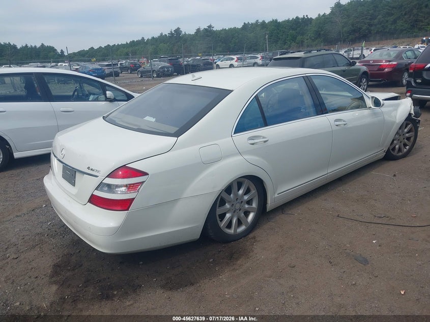 2008 Mercedes-benz S-klasse VIN WDDNG86X38A177769 IAAI salvage auction — FRONT END, Clear (Massachusetts), sold $1,300 on 2026-08-14 (photo 4)