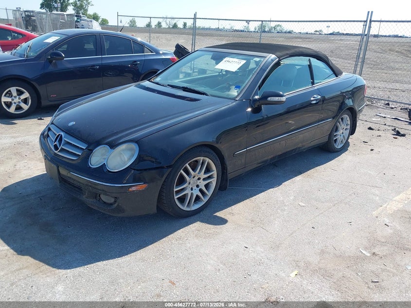 2008 Mercedes-benz Clk-class VIN WDBTK56G08T089991 IAAI salvage auction — LEFT FRONT, Regular Certificate (Iowa), sold $525 on 2026-07-21 (photo 2)