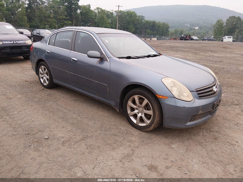 2006 Infiniti G35 VIN JNKCV51FX6M604847 IAAI salvage auction — NORMAL WEAR, Clear (New Jersey), sold $400 on 2026-07-30 (photo 1)