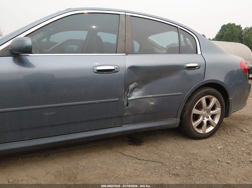 2006 Infiniti G35 VIN JNKCV51FX6M604847 IAAI salvage auction — NORMAL WEAR, Clear (New Jersey), sold $400 on 2026-07-30 (photo 6)