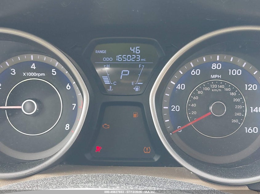 2012 Hyundai Elantra VIN KMHDH4AE4CU445605 IAAI salvage auction — NORMAL WEAR, Salvage Title, sold $450 on 2026-07-30 (photo 7)