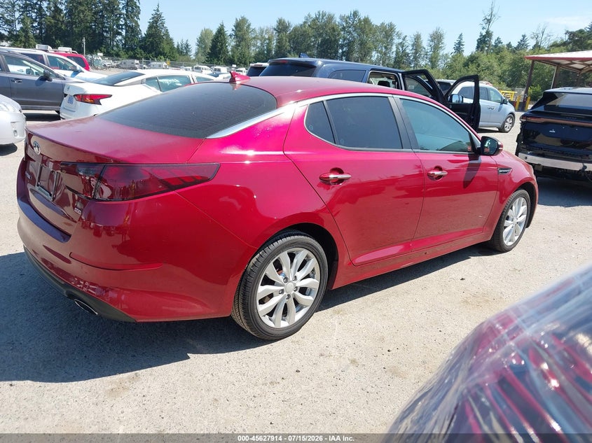 2015 Kia Optima VIN 5XXGM4A74FG443507 IAAI salvage auction — NORMAL WEAR, Clear (Washington), sold $900 on 2026-07-29 (photo 4)