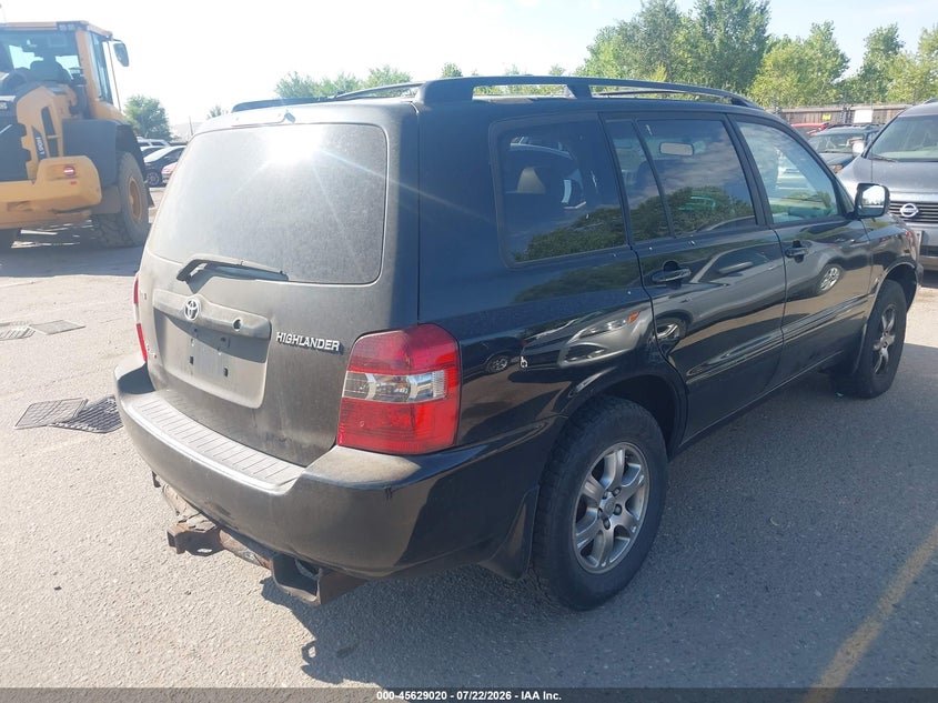 2005 Toyota Highlander VIN JTEEP21AX50099997 IAAI salvage auction — NORMAL WEAR, Clear (Colorado), sold $25 on 2026-07-28 (photo 4)
