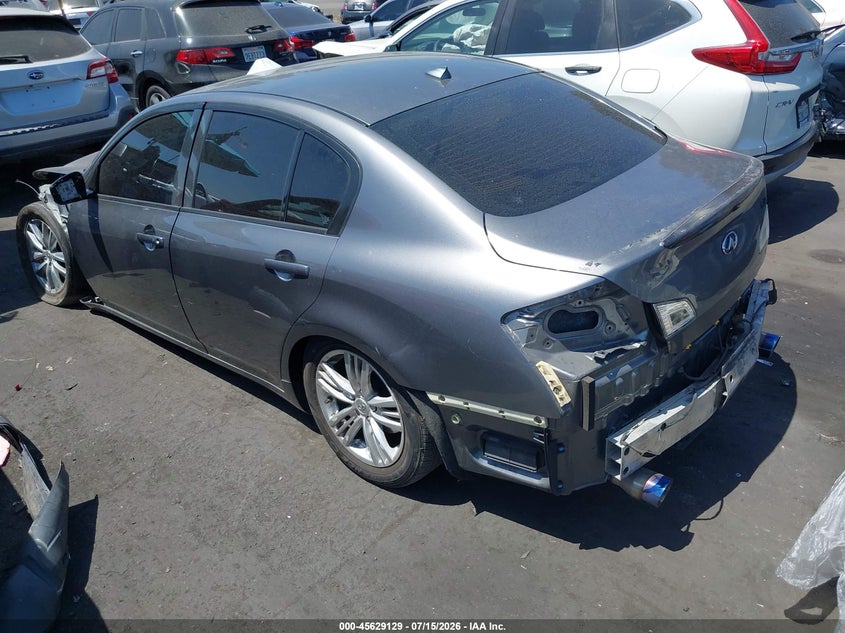 2013 Infiniti G VIN JN1CV6AP9DM304331 IAAI salvage auction — VANDALISM, Wait Title, sold $900 on 2026-09-13 (photo 3)