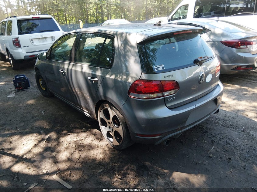 2011 Volkswagen Gti VIN WVWHD7AJ8BW191853 IAAI salvage auction — NORMAL WEAR, Clear (Maryland), sold $275 on 2026-07-30 (photo 3)