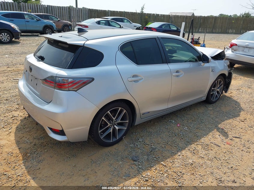 2015 Lexus Ct VIN JTHKD5BH6F2249234 IAAI salvage auction — FRONT END, Salvage Title, sold $1,350 on 2026-07-29 (photo 4)