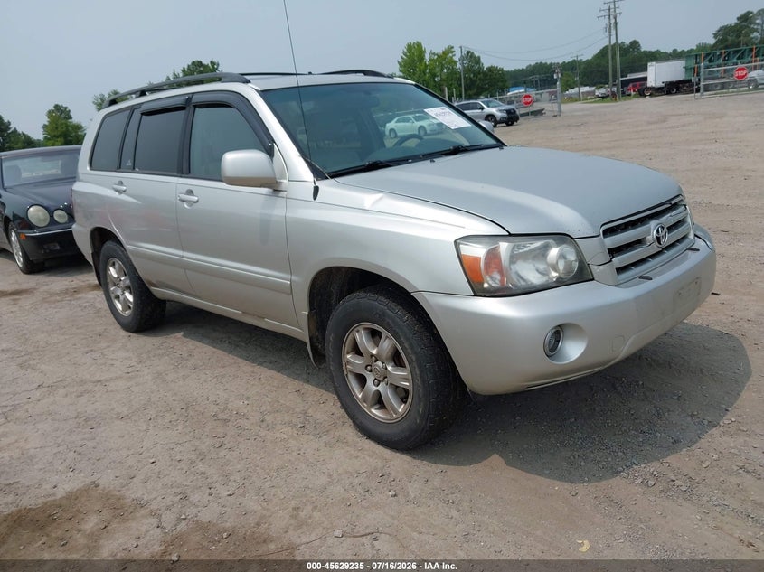 2006 Toyota Highlander VIN JTEEP21A260179439 IAAI salvage auction — NORMAL WEAR, Clear (Virginia), sold $75 on 2026-07-24 (photo 1)