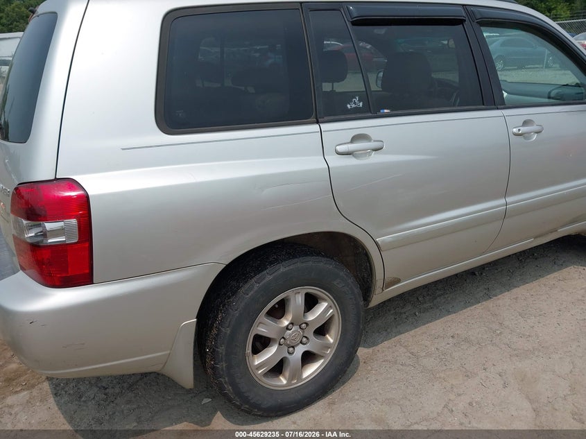 2006 Toyota Highlander VIN JTEEP21A260179439 IAAI salvage auction — NORMAL WEAR, Clear (Virginia), sold $75 on 2026-07-24 (photo 6)