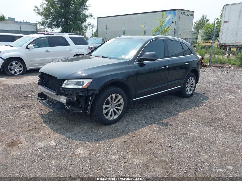 2016 Audi Q5 VIN WA1C2AFP5GA136785 IAAI salvage auction — FRONT END, Salvage (Pennsylvania), sold $450 on 2026-07-31 (photo 2)