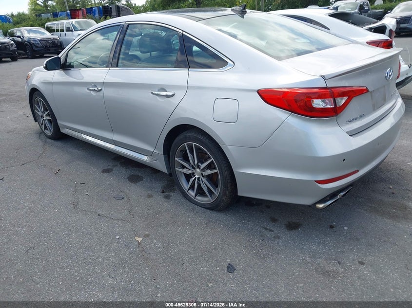2015 Hyundai Sonata VIN 5NPE34AB5FH055799 IAAI salvage auction — NORMAL WEAR, Salvage Rebuilt (North Carolina), sold $2,300 on 2026-08-01 (photo 3)