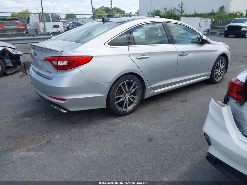 2015 Hyundai Sonata VIN 5NPE34AB5FH055799 IAAI salvage auction — NORMAL WEAR, Salvage Rebuilt (North Carolina), sold $2,300 on 2026-08-01 (photo 4)