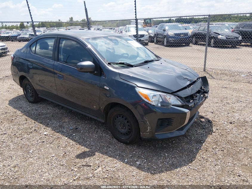 2024 Mitsubishi Mirage VIN ML32FUFJ4RHF00732 IAAI salvage auction — FRONT END, Salvage (Illinois), sold $1,500 on 2026-09-05 (photo 1)