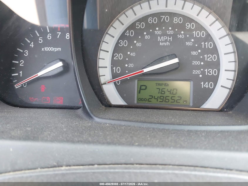 2008 Kia Spectra VIN KNAFE161885019523 IAAI salvage auction — NORMAL WEAR, Clear-Dealer Only (North Carolina), sold $25 on 2026-07-29 (photo 7)