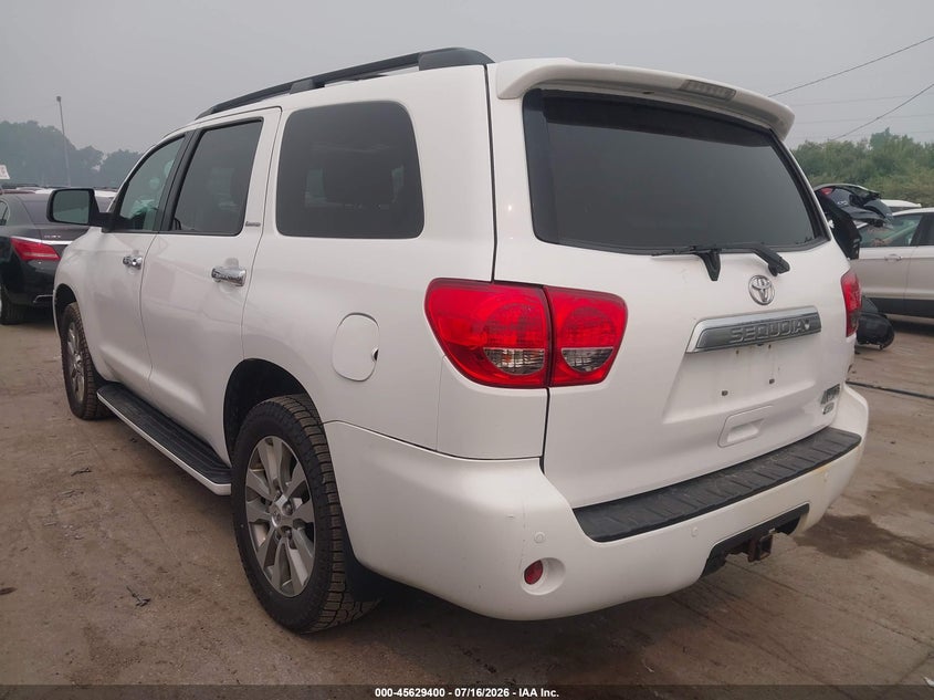 2016 Toyota Sequoia VIN 5TDJW5G13GS130795 IAAI salvage auction — ROOF, Salvage (Ohio), sold $6,600 on 2026-07-28 (photo 3)