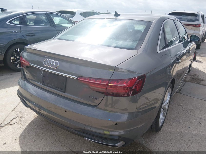 2024 Audi A4 VIN WAUEAAF4XRN015895 IAAI salvage auction — REAR END, Enterprise Vehicles Clear Only (Texas), sold $17,900 on 2026-07-27 (photo 4)