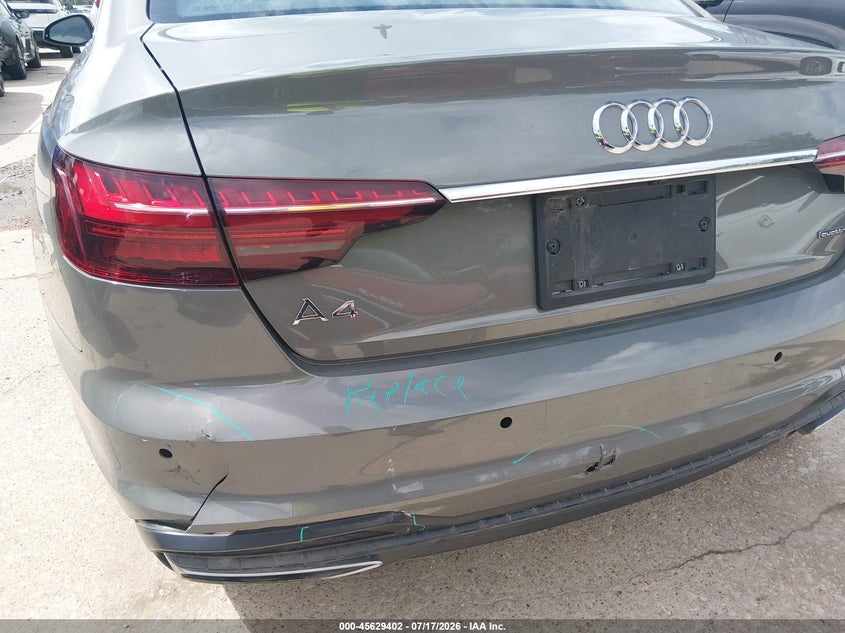 2024 Audi A4 VIN WAUEAAF4XRN015895 IAAI salvage auction — REAR END, Enterprise Vehicles Clear Only (Texas), sold $17,900 on 2026-07-27 (photo 6)