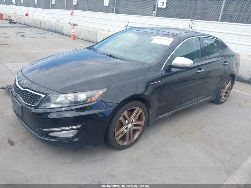 2013 Kia Optima VIN 5XXGR4A66DG205339 IAAI salvage auction — LEFT SIDE, Clear - Dealer Only (California), sold $300 on 2026-07-29 (photo 2)