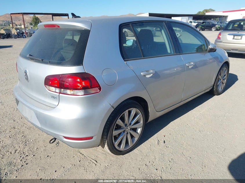 2013 Volkswagen Golf VIN WVWDM7AJ3DW131688 IAAI salvage auction — NORMAL WEAR, Clear - Dealer Only (California), sold $2,250 on 2026-07-30 (photo 4)