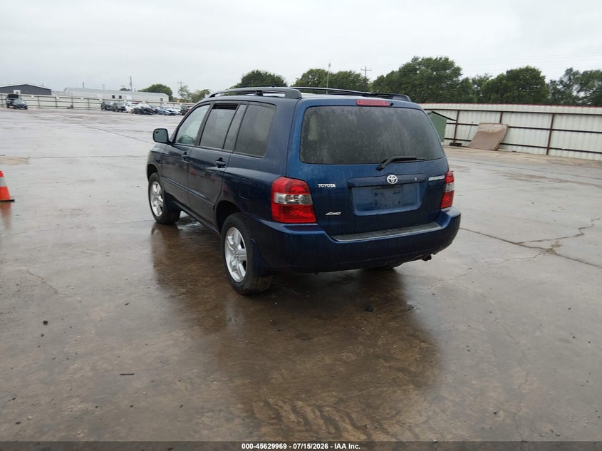 2006 Toyota Highlander VIN JTEHD21A760043572 IAAI salvage auction — NORMAL WEAR, Original (Texas), sold $575 on 2026-07-28 (photo 3)