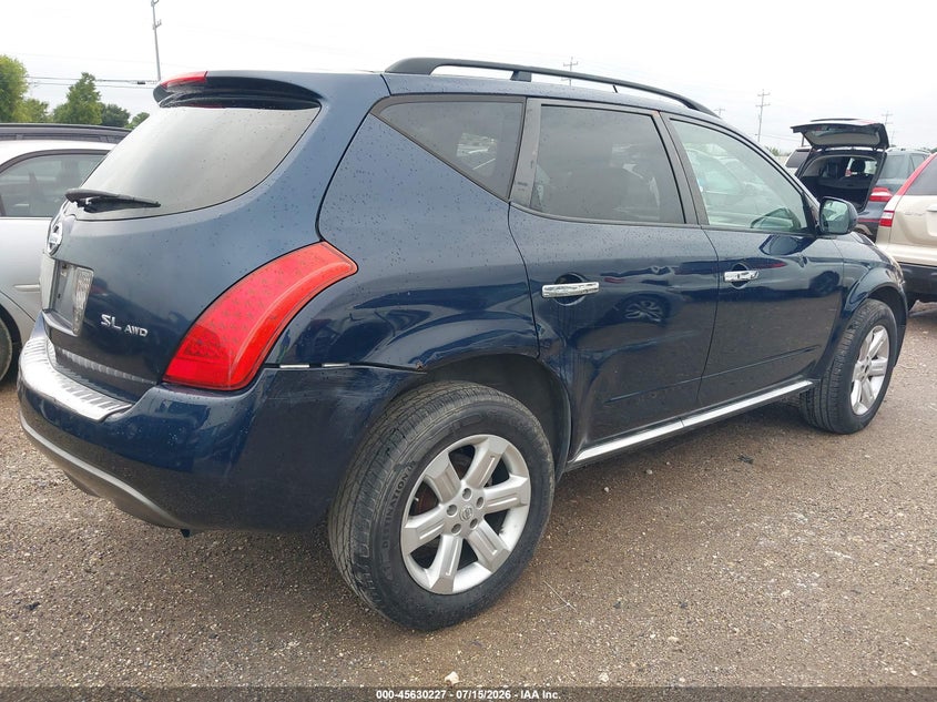 2007 Nissan Murano VIN JN8AZ08W27W634392 IAAI salvage auction — FRONT & REAR, Original (Texas), sold $350 on 2026-07-27 (photo 4)