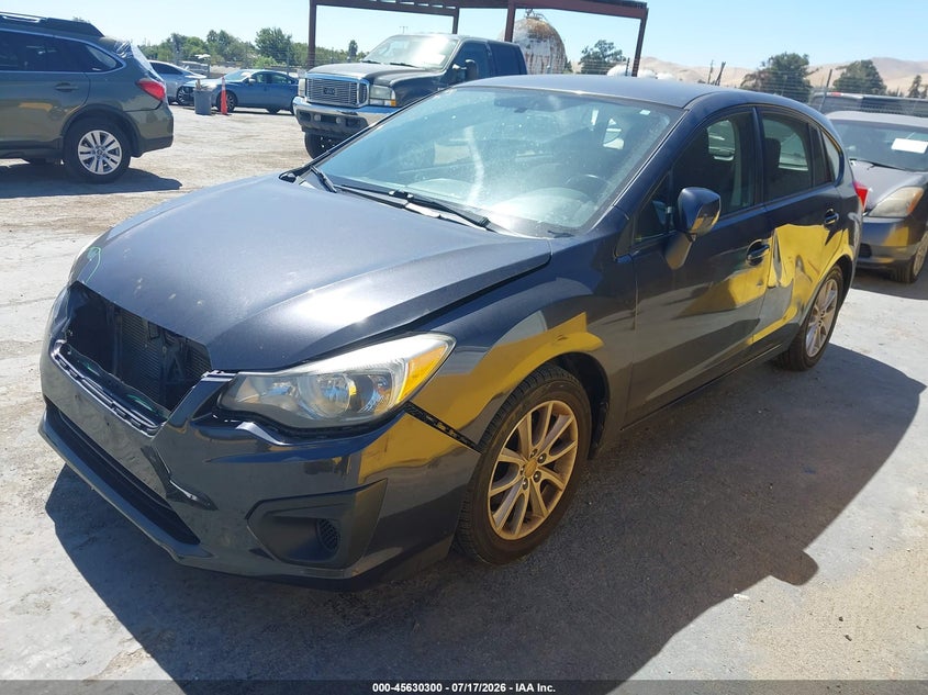 2013 Subaru Impreza VIN JF1GPAC62DH835434 IAAI salvage auction — FRONT END, Salvage (California), sold $25 on 2026-07-30 (photo 2)
