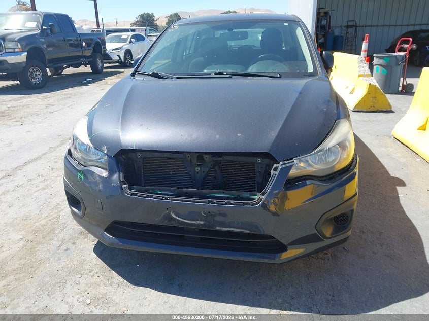2013 Subaru Impreza VIN JF1GPAC62DH835434 IAAI salvage auction — FRONT END, Salvage (California), sold $25 on 2026-07-30 (photo 6)