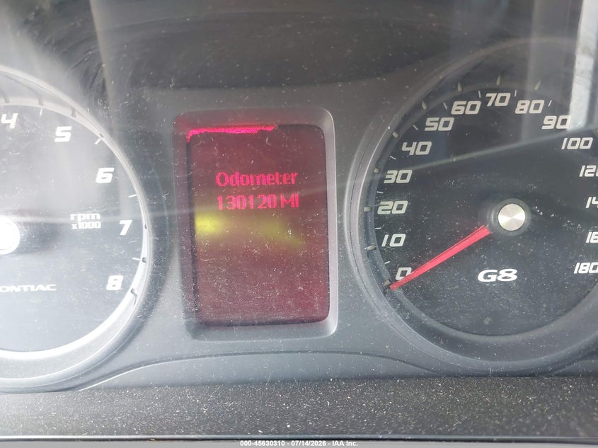 2008 Pontiac G8 VIN 6G2ER57768L149929 IAAI salvage auction — NORMAL WEAR, Clear (Illinois), sold $775 on 2026-07-29 (photo 7)