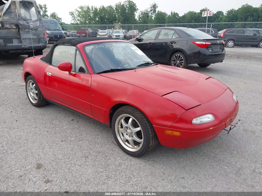 1992 Mazda Mx-5 miata VIN JM1NA3519N0304683 IAAI salvage auction — LEFT SIDE, Mv-907A (New York), sold $1,050 on 2026-07-28 (photo 1)