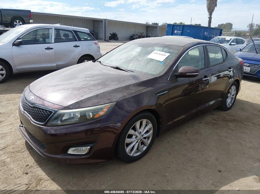 2014 Kia Optima VIN 5XXGN4A74EG333813 IAAI salvage auction — NORMAL WEAR, Clear (Louisiana), sold $325 on 2026-07-16 (photo 2)