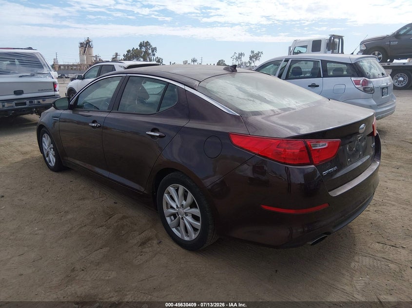 2014 Kia Optima VIN 5XXGN4A74EG333813 IAAI salvage auction — NORMAL WEAR, Clear (Louisiana), sold $325 on 2026-07-16 (photo 3)