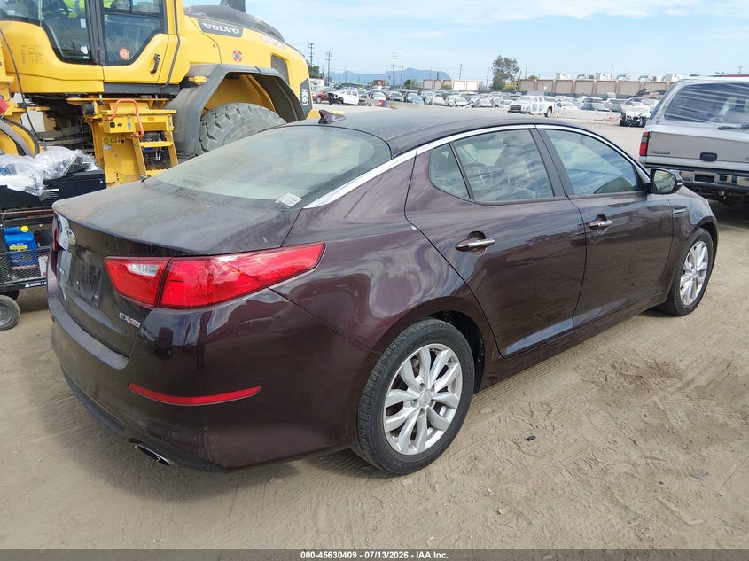 2014 Kia Optima VIN 5XXGN4A74EG333813 IAAI salvage auction — NORMAL WEAR, Clear (Louisiana), sold $325 on 2026-07-16 (photo 4)
