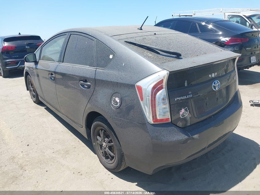 2013 Toyota Prius VIN JTDKN3DU9D1715903 IAAI salvage auction — UNKNOWN, Clear - Dealer Only (California), sold $2,150 on 2026-07-22 (photo 3)