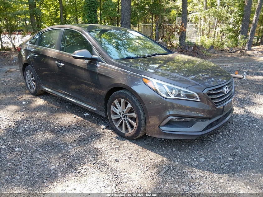 2017 Hyundai Sonata VIN 5NPE34AF0HH510838 IAAI salvage auction — LEFT FRONT, Salvage Title, sold $2,000 on 2026-07-25 (photo 1)