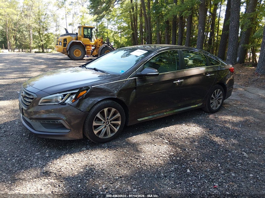 2017 Hyundai Sonata VIN 5NPE34AF0HH510838 IAAI salvage auction — LEFT FRONT, Clear (Virginia), sold $2,000 on 2026-07-25 (photo 2)