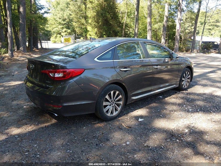 2017 Hyundai Sonata VIN 5NPE34AF0HH510838 IAAI salvage auction — LEFT FRONT, Salvage Title, sold $2,000 on 2026-07-25 (photo 4)