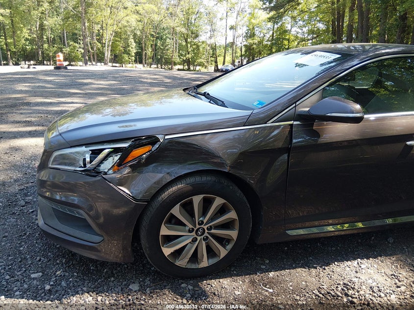 2017 Hyundai Sonata VIN 5NPE34AF0HH510838 IAAI salvage auction — LEFT FRONT, Salvage Title, sold $2,000 on 2026-07-25 (photo 6)