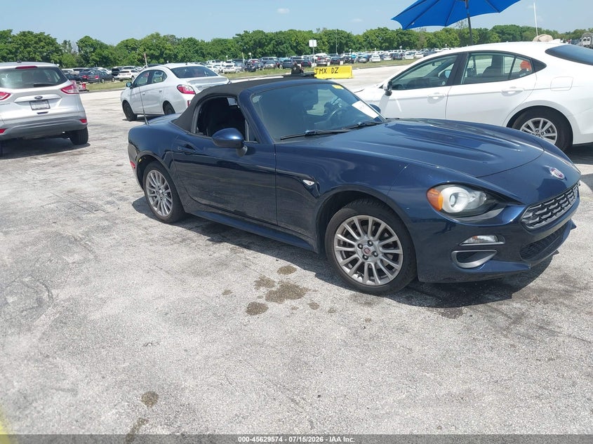 2018 Fiat 124 spider VIN JC1NFAEK1J0135961 IAAI salvage auction — REAR END, Salvage Title, sold $3,350 on 2026-08-09 (photo 1)