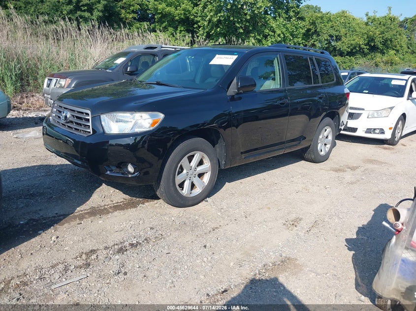 2010 Toyota Highlander VIN 5TDJK3EH4AS039168 IAAI salvage auction — NORMAL WEAR, Clear (Maryland), sold $2,550 on 2026-07-16 (photo 2)