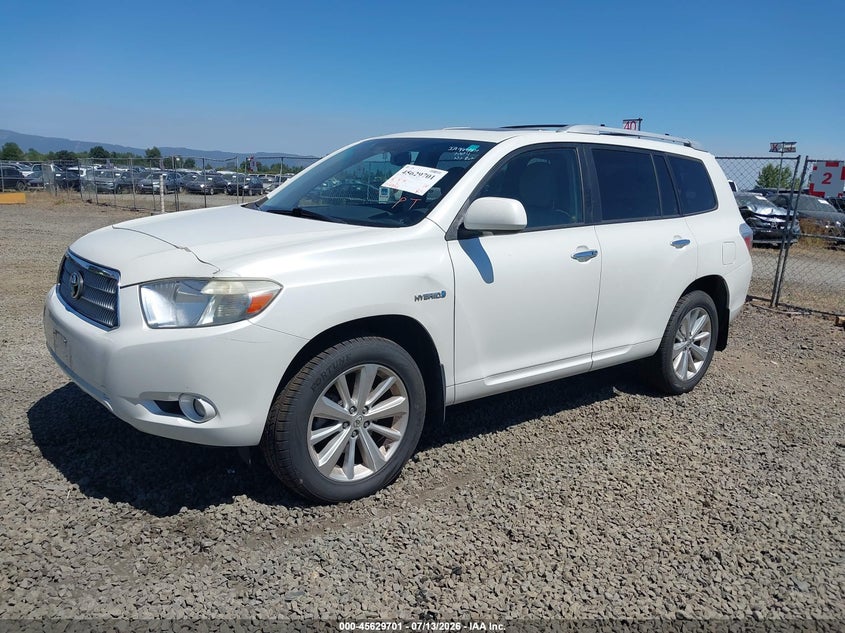 2008 Toyota Highlander hybrid VIN JTEEW44A982007720 IAAI salvage auction — NORMAL WEAR, Peddle Clear Public-Restricted (Oregon), sold $2,900 on 2026-07-20 (photo 2)