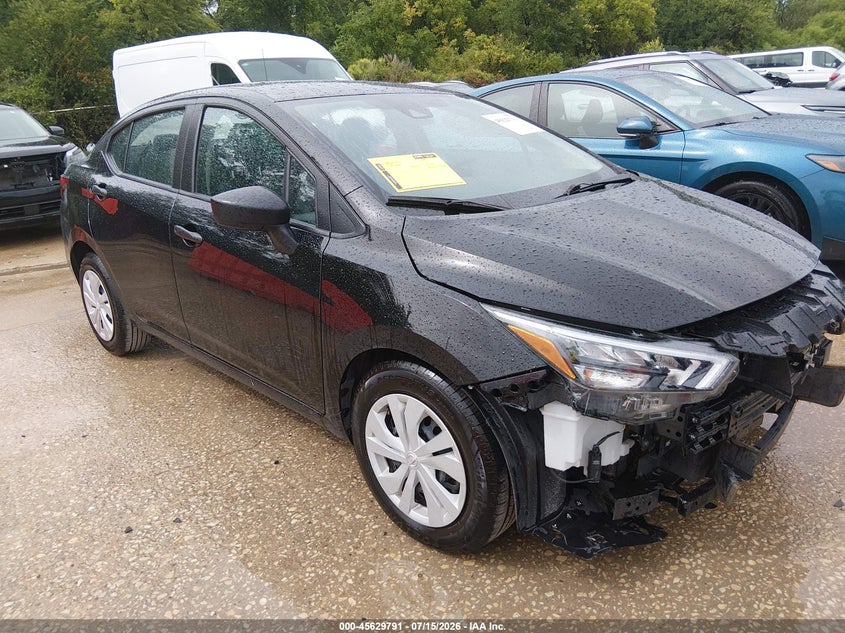 2025 Nissan Versa VIN 3N1CN8DV8SL837364 IAAI salvage auction — LEFT FRONT, Enterprise Vehicles Clear Only (Illinois), sold $9,900 on 2026-07-20 (photo 1)
