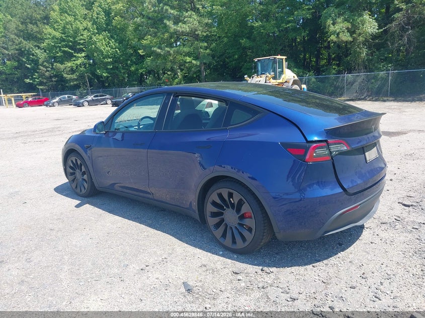 2023 Tesla Model y VIN 7SAYGDEF9PF645733 IAAI salvage auction — REAR END, Salvage Title, sold $12,100 on 2026-07-25 (photo 3)