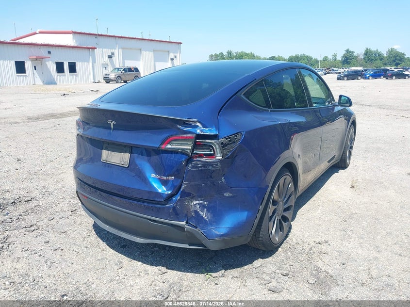 2023 Tesla Model y VIN 7SAYGDEF9PF645733 IAAI salvage auction — REAR END, Salvage Title, sold $12,100 on 2026-07-25 (photo 6)