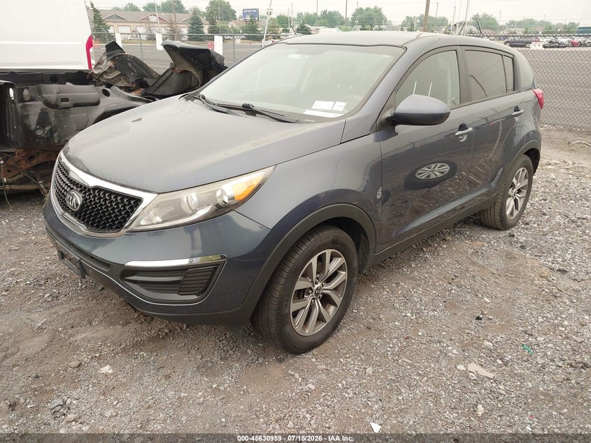 2014 Kia Sportage VIN KNDPB3AC7E7566898 IAAI salvage auction — NORMAL WEAR, Salvage Title, sold $1,250 on 2026-07-22 (photo 2)