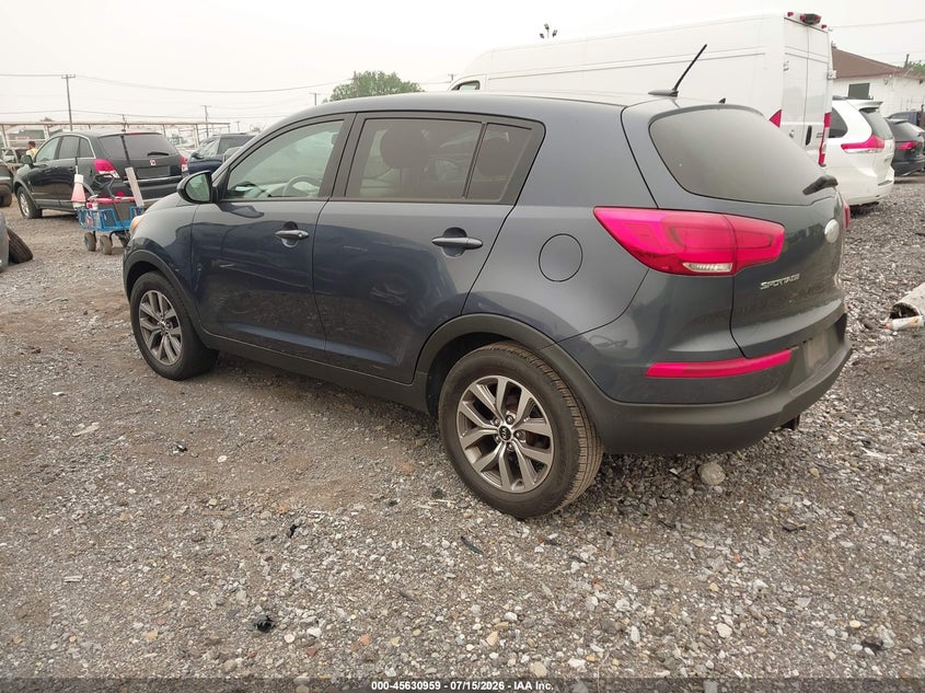 2014 Kia Sportage VIN KNDPB3AC7E7566898 IAAI salvage auction — NORMAL WEAR, Salvage Title, sold $1,250 on 2026-07-22 (photo 3)