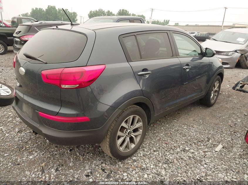 2014 Kia Sportage VIN KNDPB3AC7E7566898 IAAI salvage auction — NORMAL WEAR, Salvage Title, sold $1,250 on 2026-07-22 (photo 4)