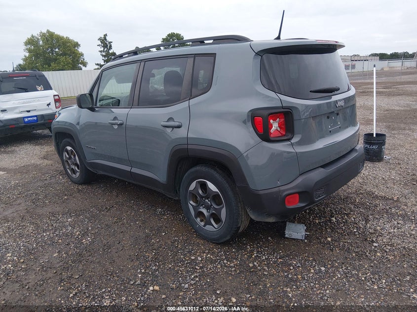 2017 Jeep Renegade VIN ZACCJAAB9HPE50560 IAAI salvage auction — RIGHT FRONT, Salvage Title, sold $1,450 on 2026-08-01 (photo 3)