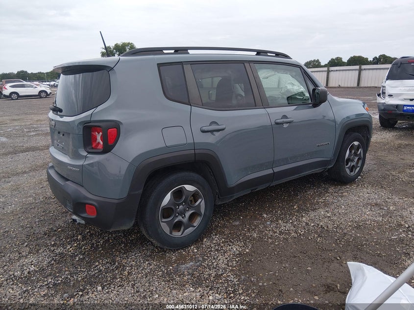 2017 Jeep Renegade VIN ZACCJAAB9HPE50560 IAAI salvage auction — RIGHT FRONT, Salvage Title, sold $1,450 on 2026-08-01 (photo 4)